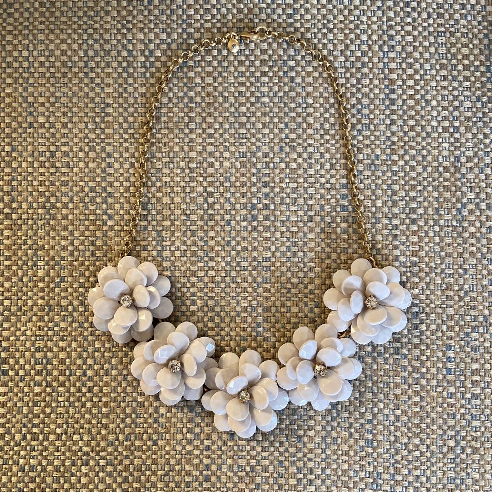 J Crew Flower Statement Necklace